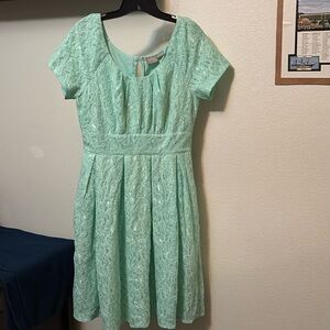 EShakti women’s dress sz 10 Mint Green Lace NWOT